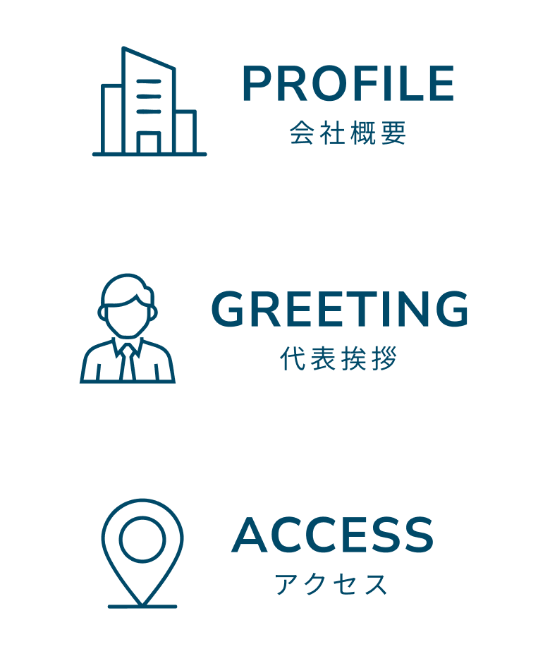 会社概要、代表挨拶、アクセス